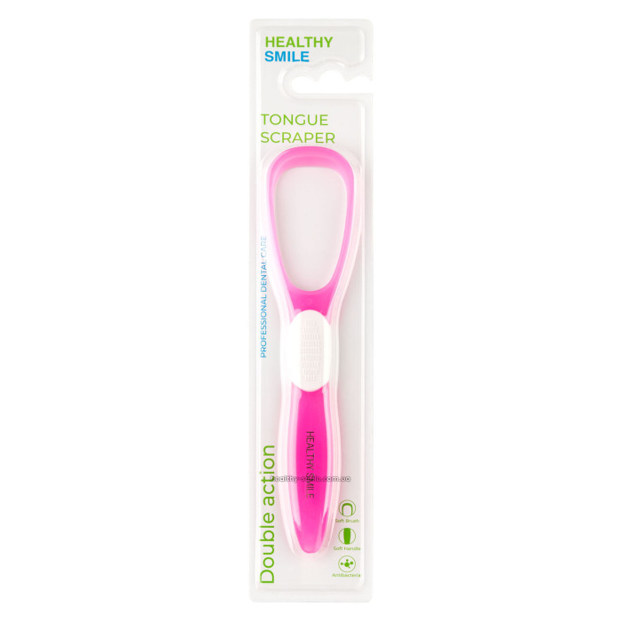 Healthy Smile Tongue Scraper, Pink